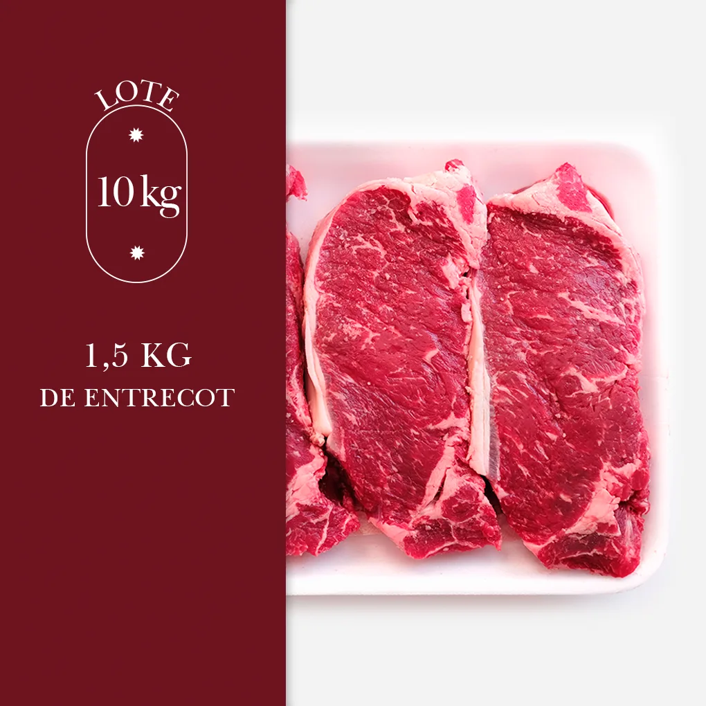 1,5kg de entrecot perteneciente al lote de 10kg